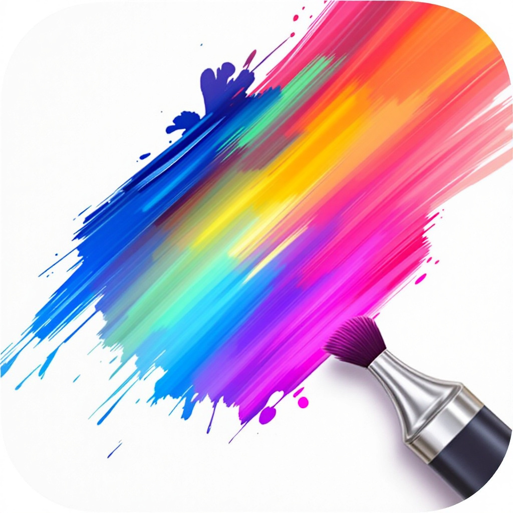 Freepik artistic color picker app logo showing a paint bru 53638